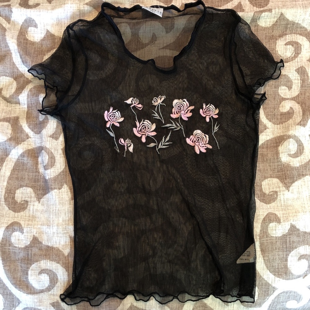 🌸🌸FLOWER MESH TOP🌸🌸